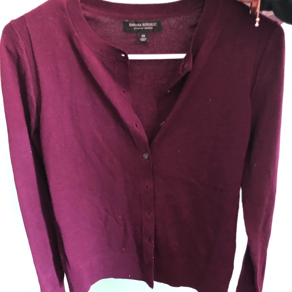 Purple Banana Republic Cardigan NWOT